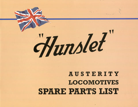 Hunslet Austerity Locomotives Spare Parts List